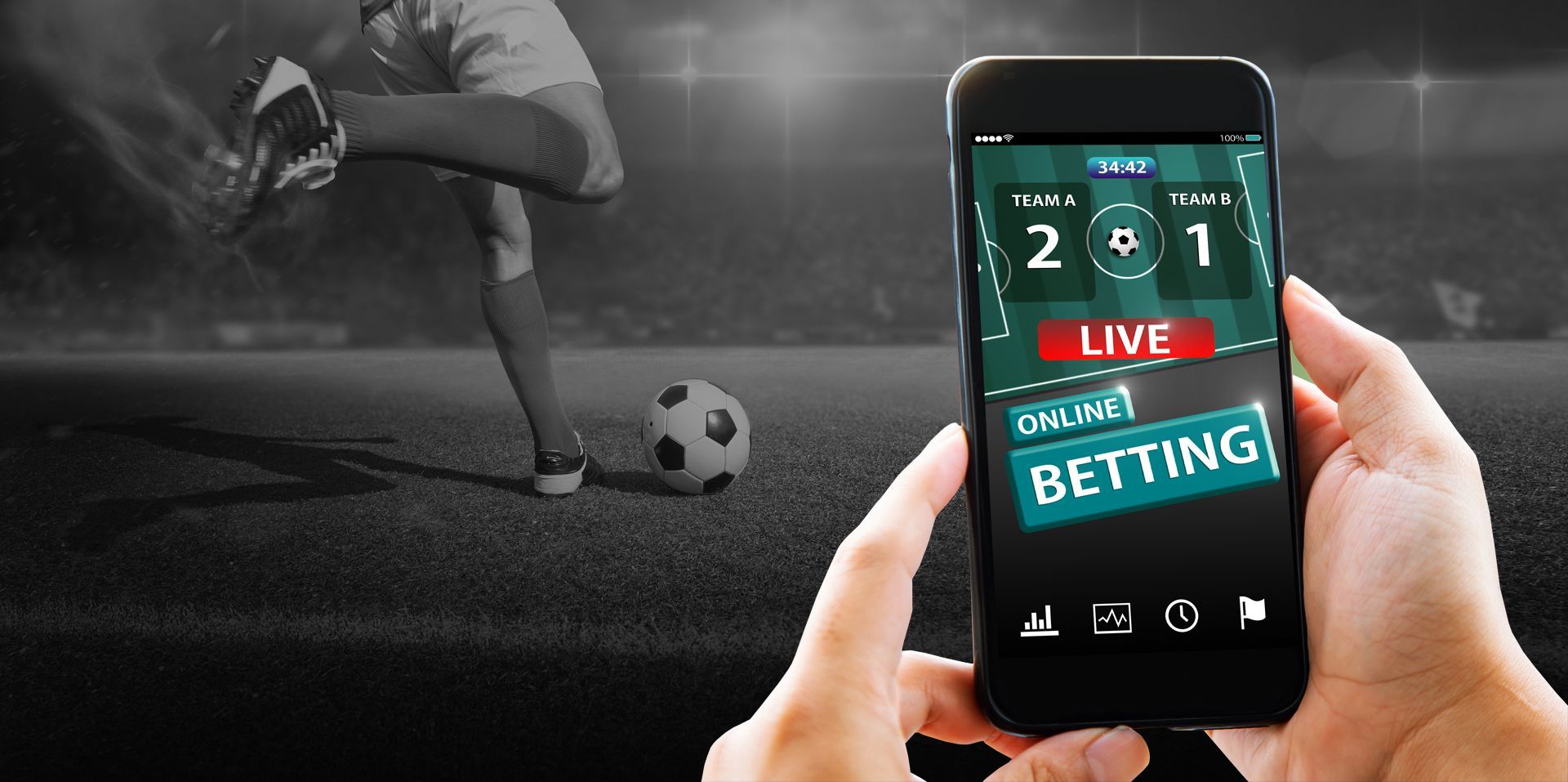 Sports betting promotion banner concept